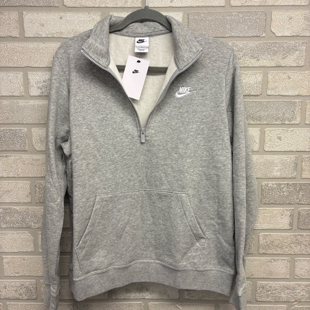 Nike Heather Gray Half-Zip Pullover Size Large - Picture 6 of 8